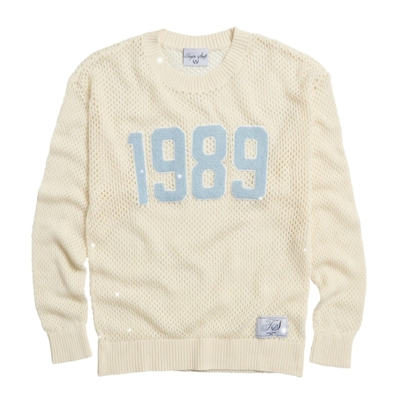 TAYLOR SWIFT 1989 Taylor's Version open knit cream unisex sweater M - Picture 12 of 12